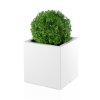 PIXEL POT hranatý květináč - bílá barva