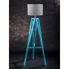 Tyrkysová stojací lampa trojnožka TRIPOD
