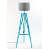Tyrkysová stojací lampa trojnožka TRIPOD