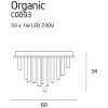 Stropní LED svítidlo MAXlight ORGANIC C0093