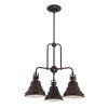 Industriální tříramenný lustr Quoizel Eastvale Palladianský bronz 3x E27