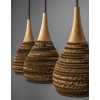 Papírový lustr Cardboard CONE XS WOOD/15 cm/1x E27