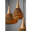 Papírový lustr Cardboard CONE XS WOOD/15 cm/1x E27