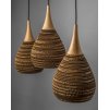 Papírový lustr z kartonu CONE S WOOD/20 cm/1x E27