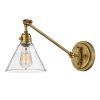 Vintage nástěnná lampa Hinkley ARTI 1W-HB-CG/sklo/stará mosaz