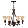Luxusní retro lustr Elstead MAYFLOWER 6/rustikální bronz/1xE27