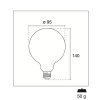 LED žárovka E27 Globe 8W E27 4000K INSG95-082740