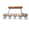 Světlo z trámu RUSTIC CAGE 120 cm 5xE27