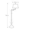 Stojací retro lampa Elstead GIBSON SWFL 1xE27 168 cm