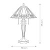 Elstead ARDEN-TL vitrážová lampa 60 cm 2x60W