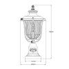 Zahradní lampa Elstead LUVERNE 50 cm IP44 1xE27
