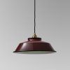 Smaltovaný retro lustr MARIPOSA bordo barva 35 cm 1xE27