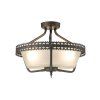 Elstead CROWN retro svítidlo 44 cm rezavý kov 3xE27