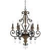 Elstead MARQUETTE A rustikální lustr 71 cm 6xE14 starý bronz