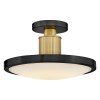 Stropní LED světlo Hinkley Kieran černá, mosaz 36 cm