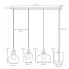 Lustr nad jídelní stůl LONGIS 4