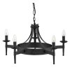 Železný lustr do srubu CARTWHEEL 2425-5BK