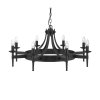 Železný rustikální lustr CARTWHEEL 2428-8BK