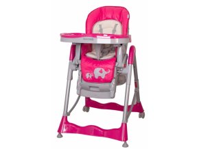 Jídelní židlička Coto Baby Mambo, Hot Pink - Sloníci
