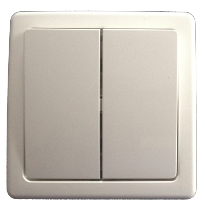 Přepínač střídavý dvojitý komplet - jasně bílá 3557G-C52340 B1