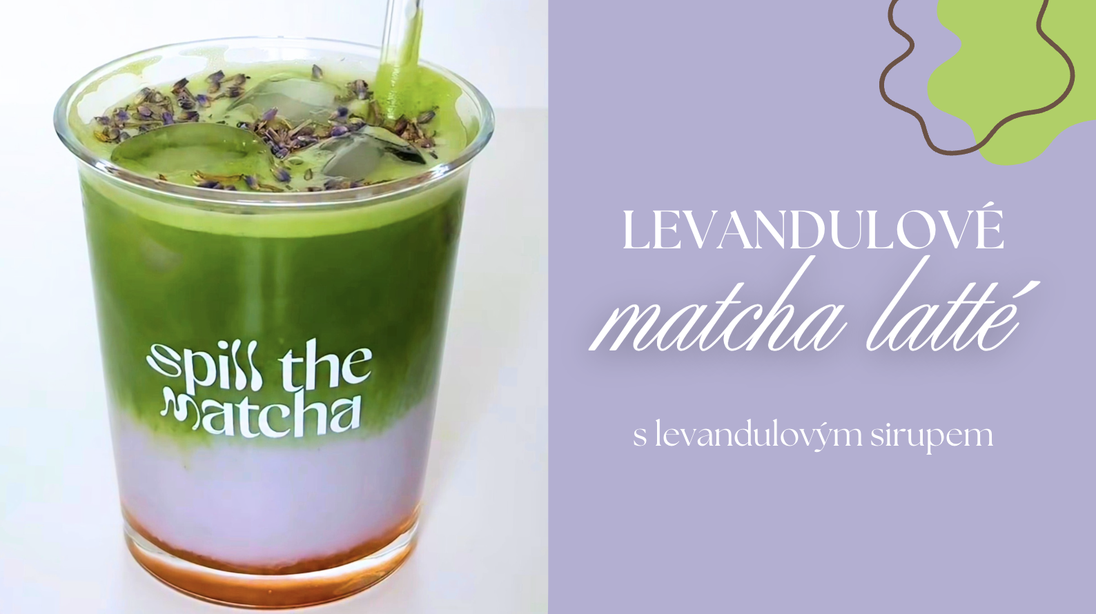 Levandulové Matcha Iced Latté🌱