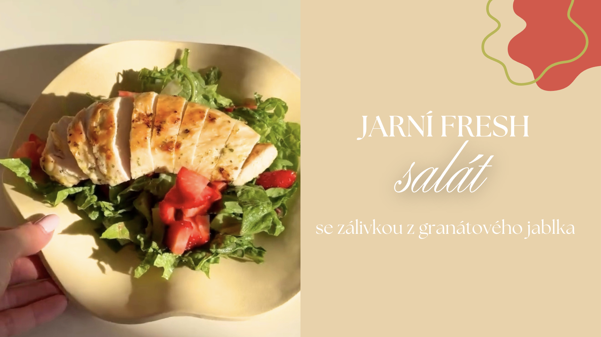 Jarní salátek se zálivkou z granátového jablka🥗