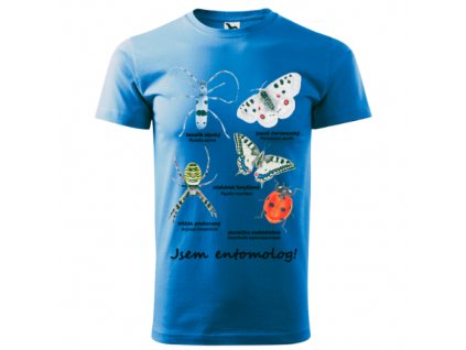 Pánské tričko - Jsem entomolog! - světle modré, velikost M