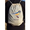 Vak na záda s ptákem - sýkora koňadra