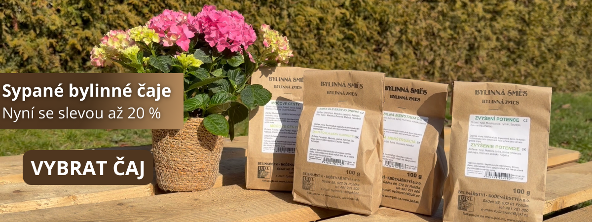 Sypaný bylinný čaj se slevou až 20%