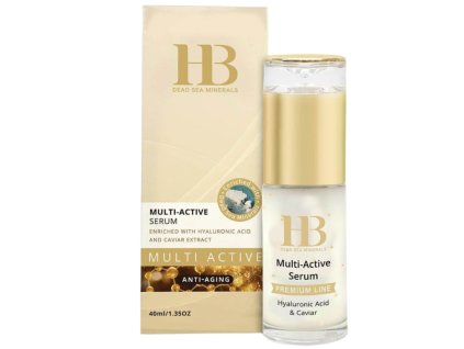 H&B Dead Sea Minerals Multiaktivní sérum s kyselinou hyaluronovou a kaviárem 40 ml