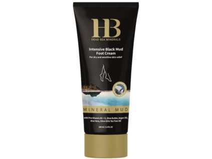 H&B Dead Sea Minerals Intenzivní černý bahenní krém na nohy z Mrtvého moře 100 ml