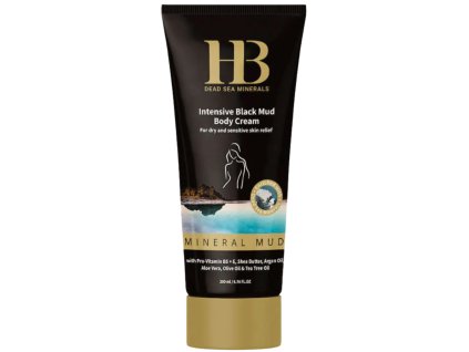 H&B Dead Sea Minerals – Intenzivní tělový krém s černým bahnem z Mrtvého moře (200 ml)