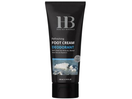 H&B Dead Sea Minerals – Osvěžující krémový deodorant na nohy s minerály z Mrtvého moře 200 ml