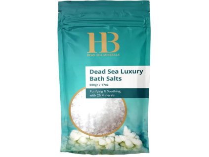 H&B Dead Sea Minerals – Luxusní sůl do koupele bílá přírodní 500 g