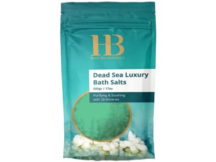 H&B Dead Sea Minerals - Luxusní koupelová sůl z Mrtvého moře zelená - jablko 500g
