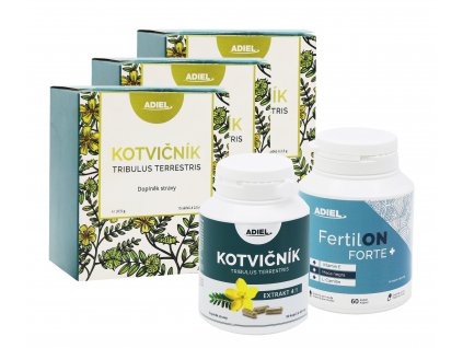 ADIEL vitalita muže – Kotvičník čaj, Kotvičník zemní, vitamíny FertilON forte plus