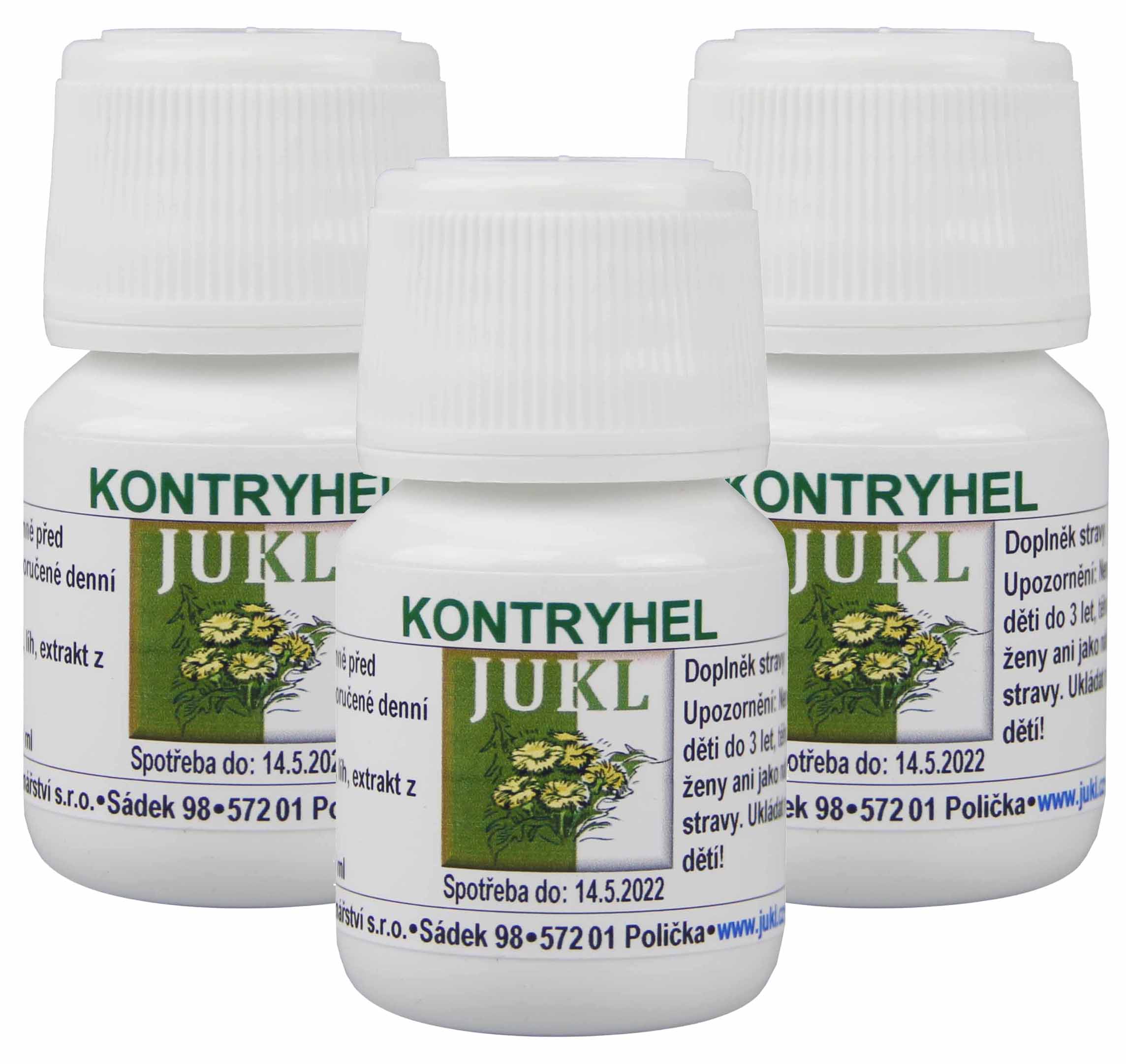 Levně Bylinářství-kořenářství JUKL Tinktura Kontryhel 30 ml 3 balení: 3x 30 ml