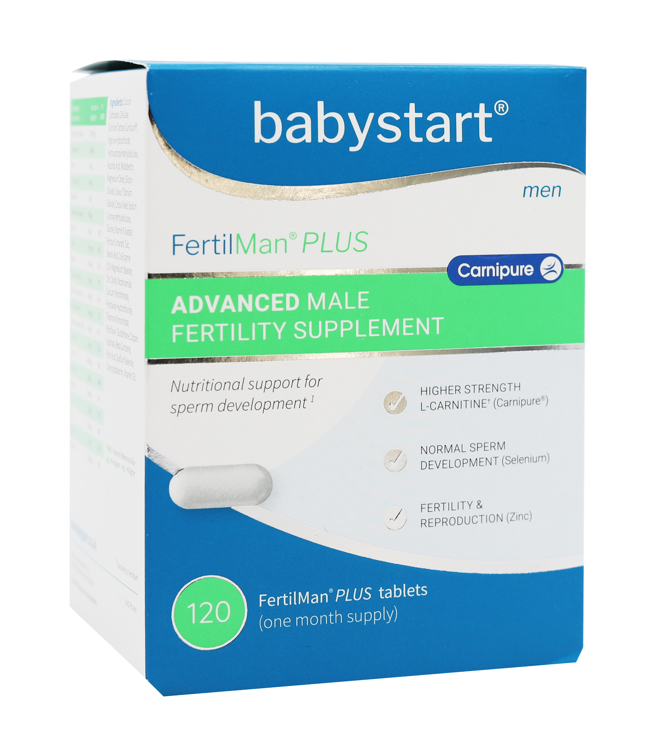 Babystart Fertilman Plus vitamíny pro muže s L-karnitinem tbl. 120