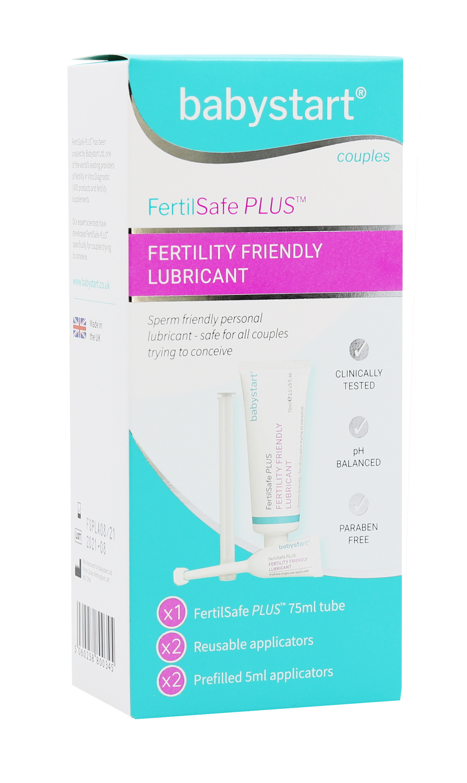 Levně Babystart Fertilsafe PLUS lubrikační gel MULTIPACK 75ml + 2 aplikátory