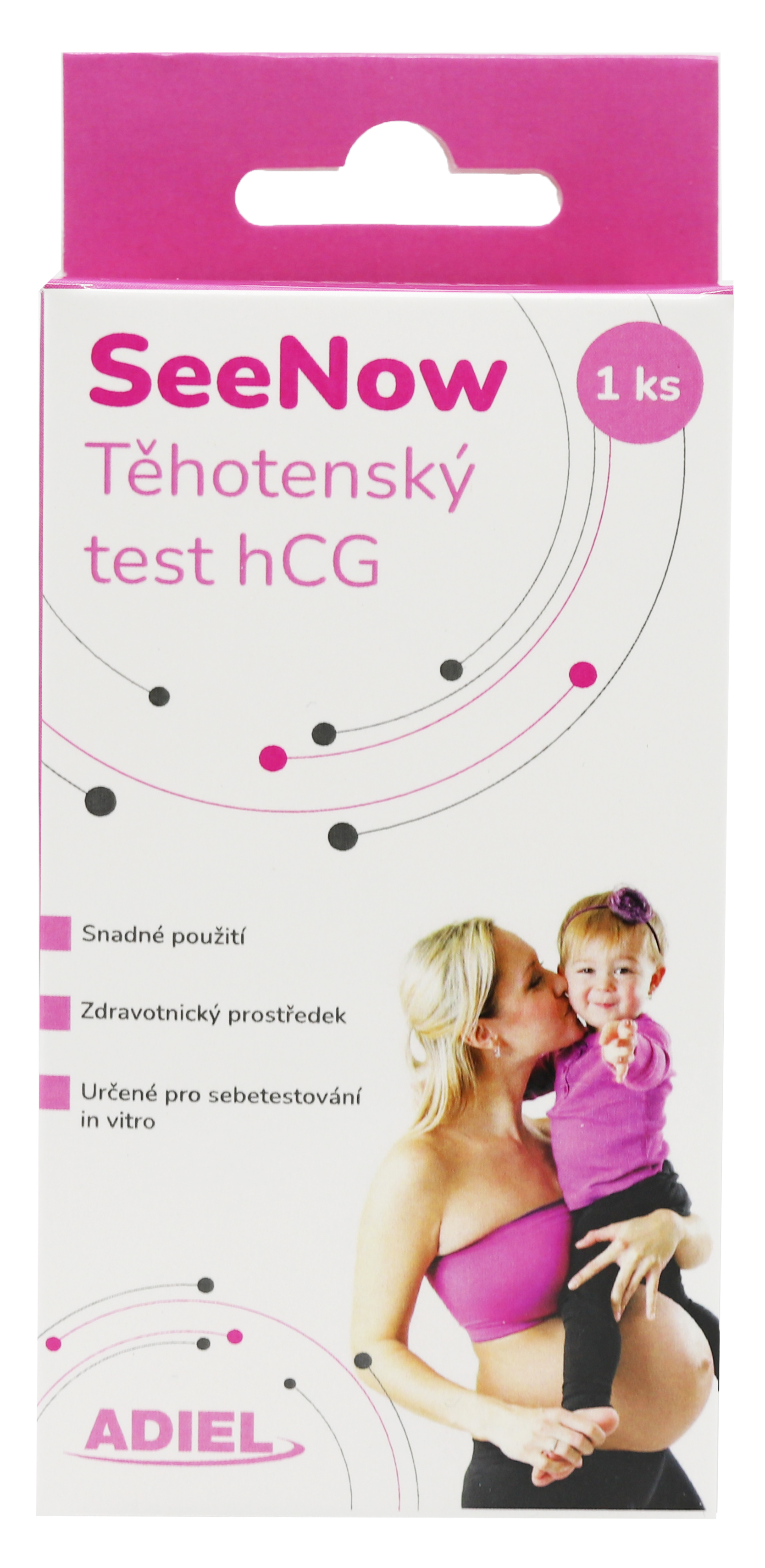 Levně ADIEL SeeNow těhotenský test hCG, 1 ks