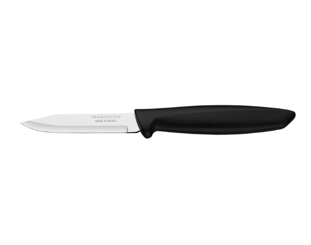 Nôž na šúpanie ovocia a zeleniny Tramontina Plenus 7,5 cm - čierny