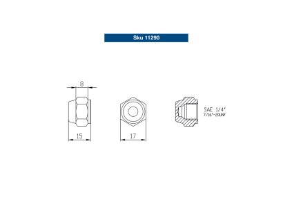 Záslepná matica 1/4"