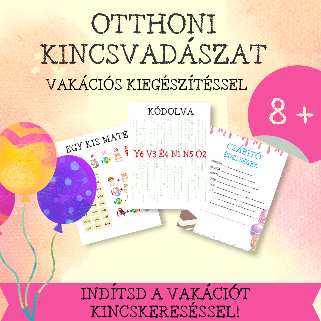 Otthon nyomtatható kincsvadászat
