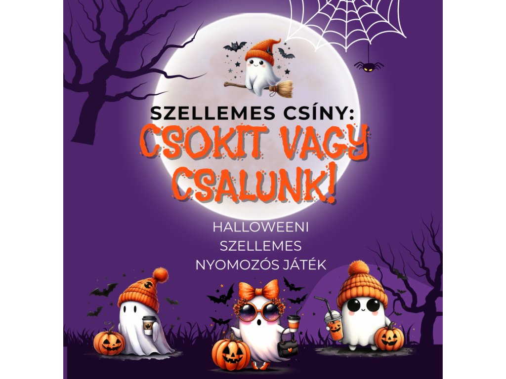 Halloween szellem nyomozós (Instagram Post)