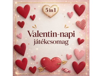 Valentin napi nyomatható játékcsomag gyerekeknek