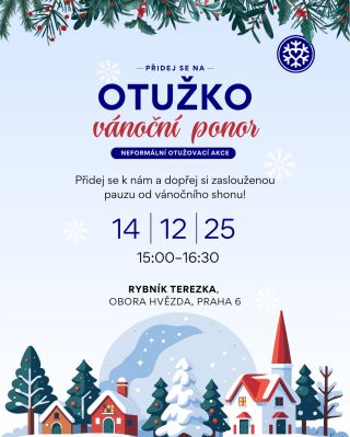 Chtěli jste se potkat na společném otužku, tak je to tady 🥳❄️ 📍Kdy a kde?👇 14.12. (příští neděle) v 15:00 U rybníku...