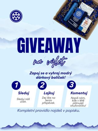 Giveaway na výlet 🎁 Co můžete vyhrát? Hrajeme celkem o 2 modré otužilecké balíčky. 💙 balíček obsahuje: ponožky,...