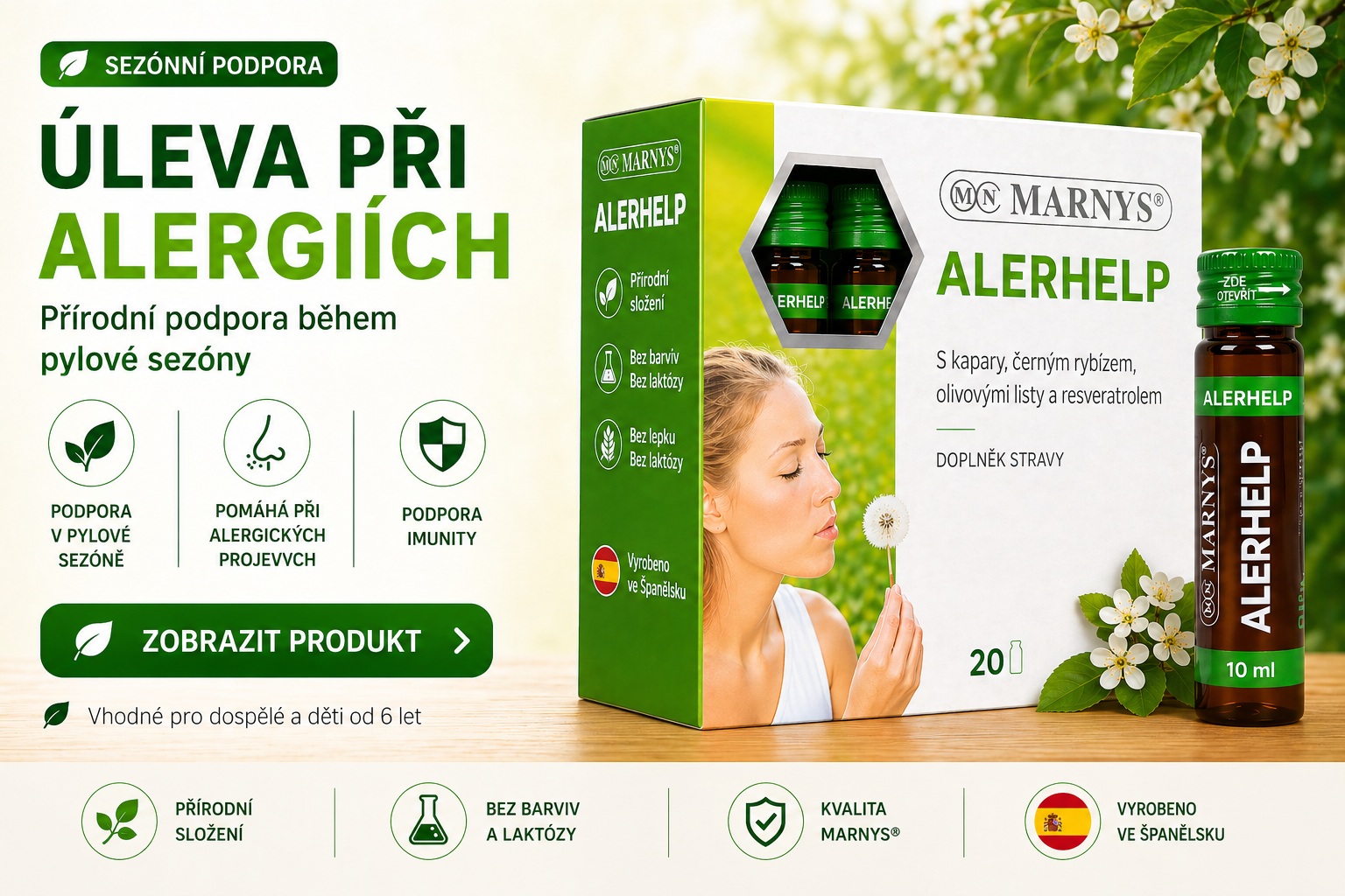 MARNYS Alerhelp – přírodní podpora při alergiích v sezóně pylů