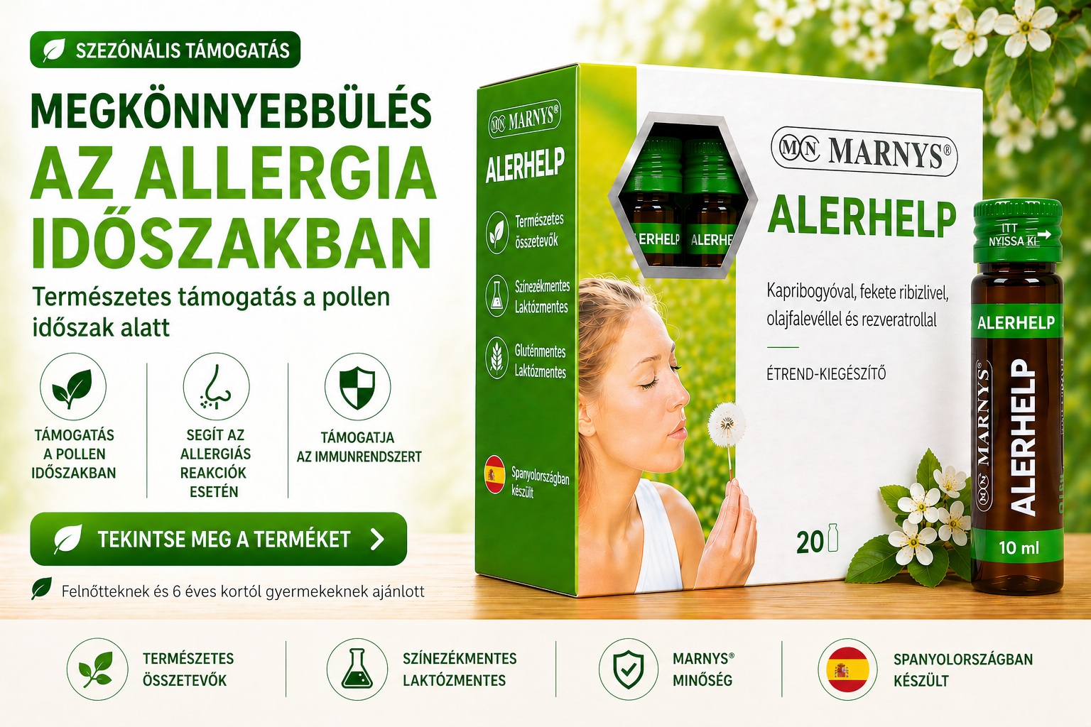 MARNYS Alerhelp – természetes támogatás allergia esetén