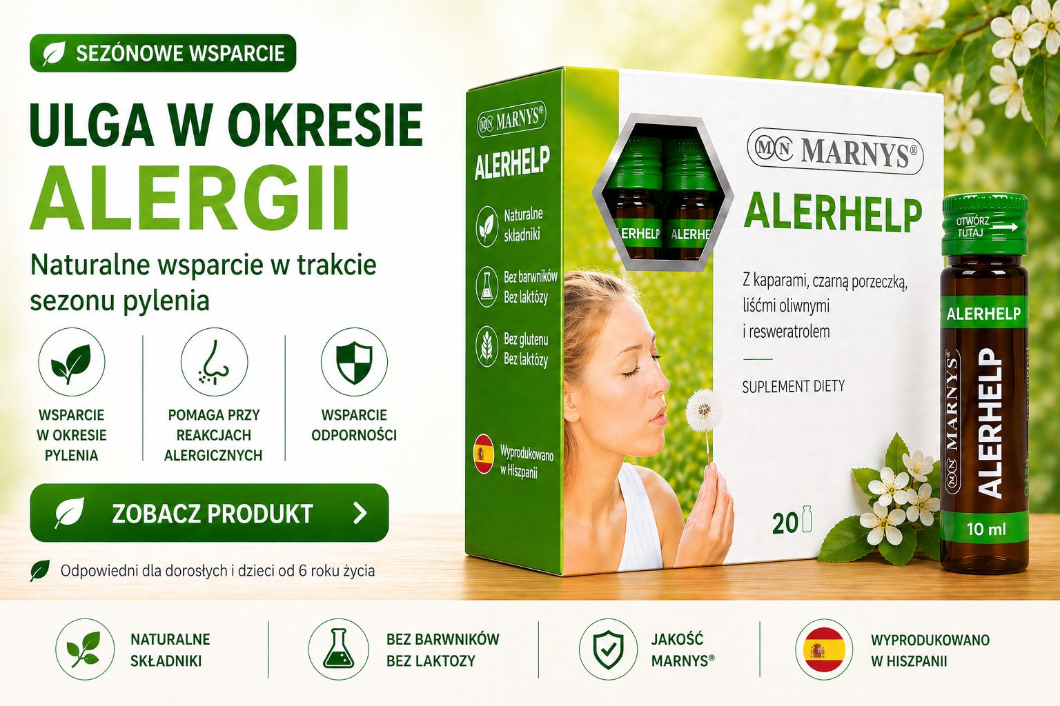 MARNYS Alerhelp – naturalne wsparcie przy alergiach